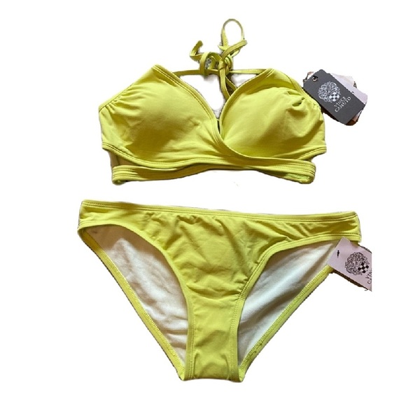 Vince Camuto Other - NWT Vince Camuto Wrap Front Bikini in Limoncello Size Medium.